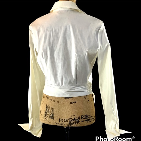 White formal long sleeve, button up, cuffed, sleeves - Picture 2 of 11